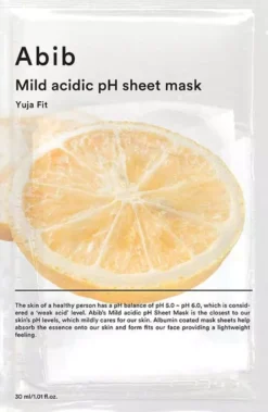 Abib Mild Acidic Ph Sheet Mask Yuja Fit 10-Pack 30 g
