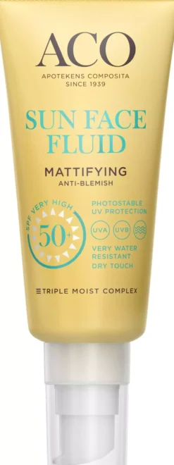 ACO Sun Face Mattifying Fluid SPF50+ 40 ml