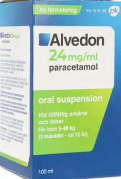 Alvedon 24 mg/ml oral suspension 24 ml