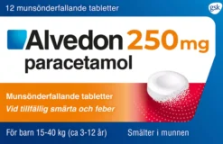 Alvedon Munsönderfallande Tablett 250mg 12 st