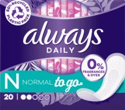 Always Daily Fresh Normal Wrapped Panty Liners 0% Fragrance