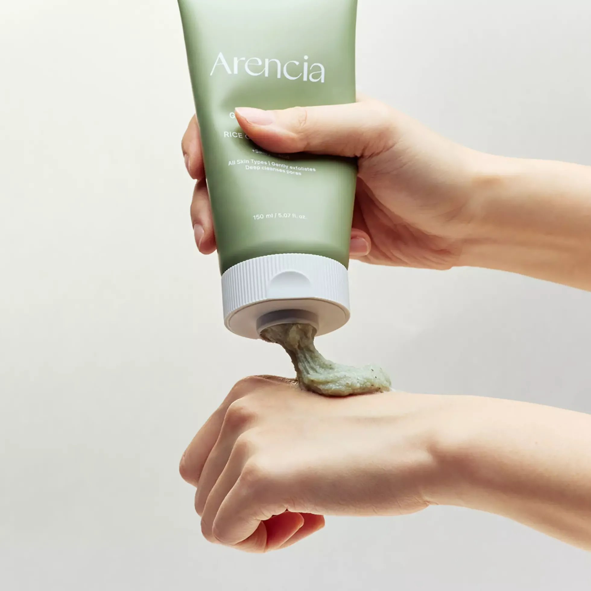 Arencia Green Tea + LHA Deep Pore Rice Cake Cleanser 150 g