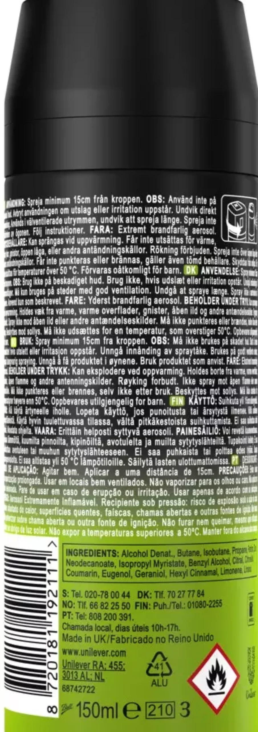 AxeEpic Fresh 48H Non Stop Fresh Deodorant Spray 150 ml