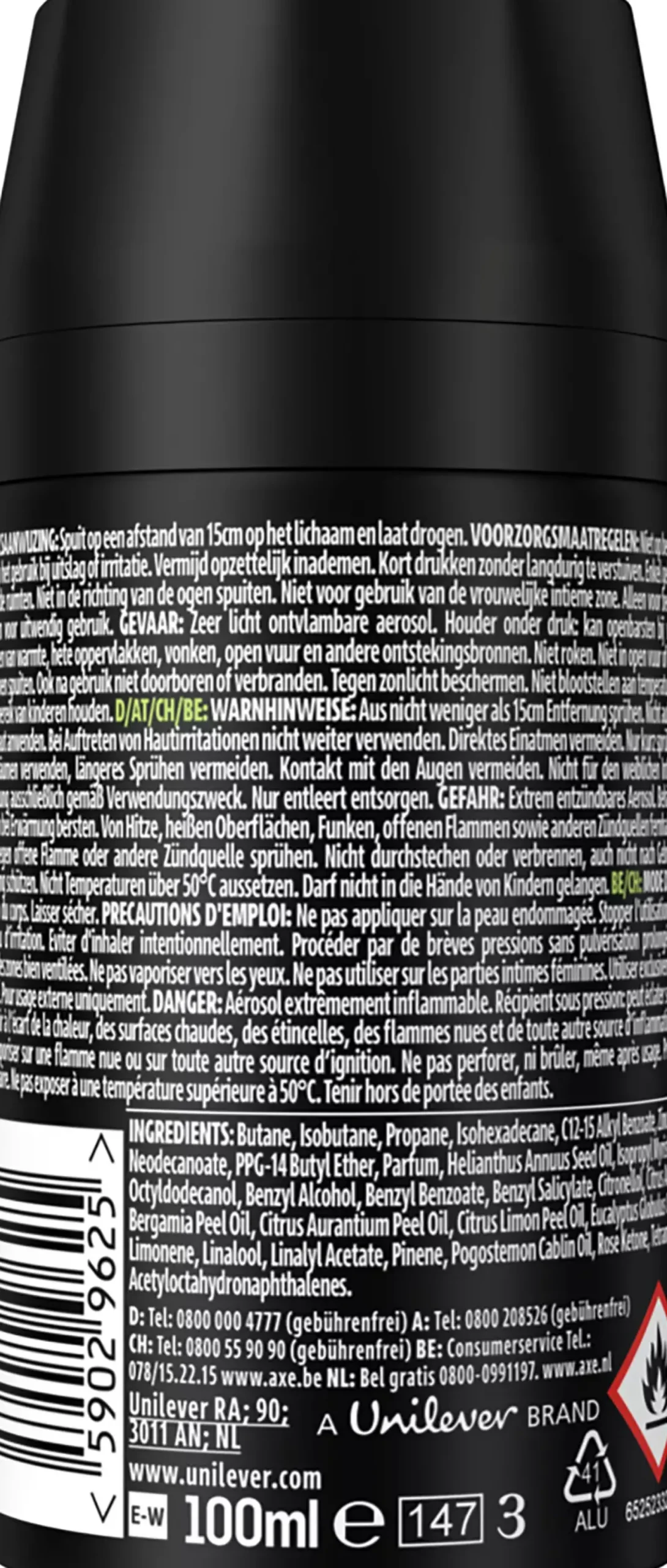 Axe Pear & Cedarwood Lower Body Deo Spray 100 ml