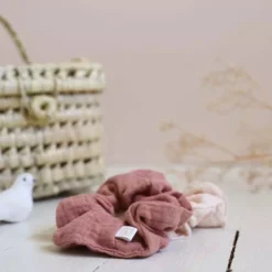 BACHCA Cotton Gauze Scrunchies 2-Pack
