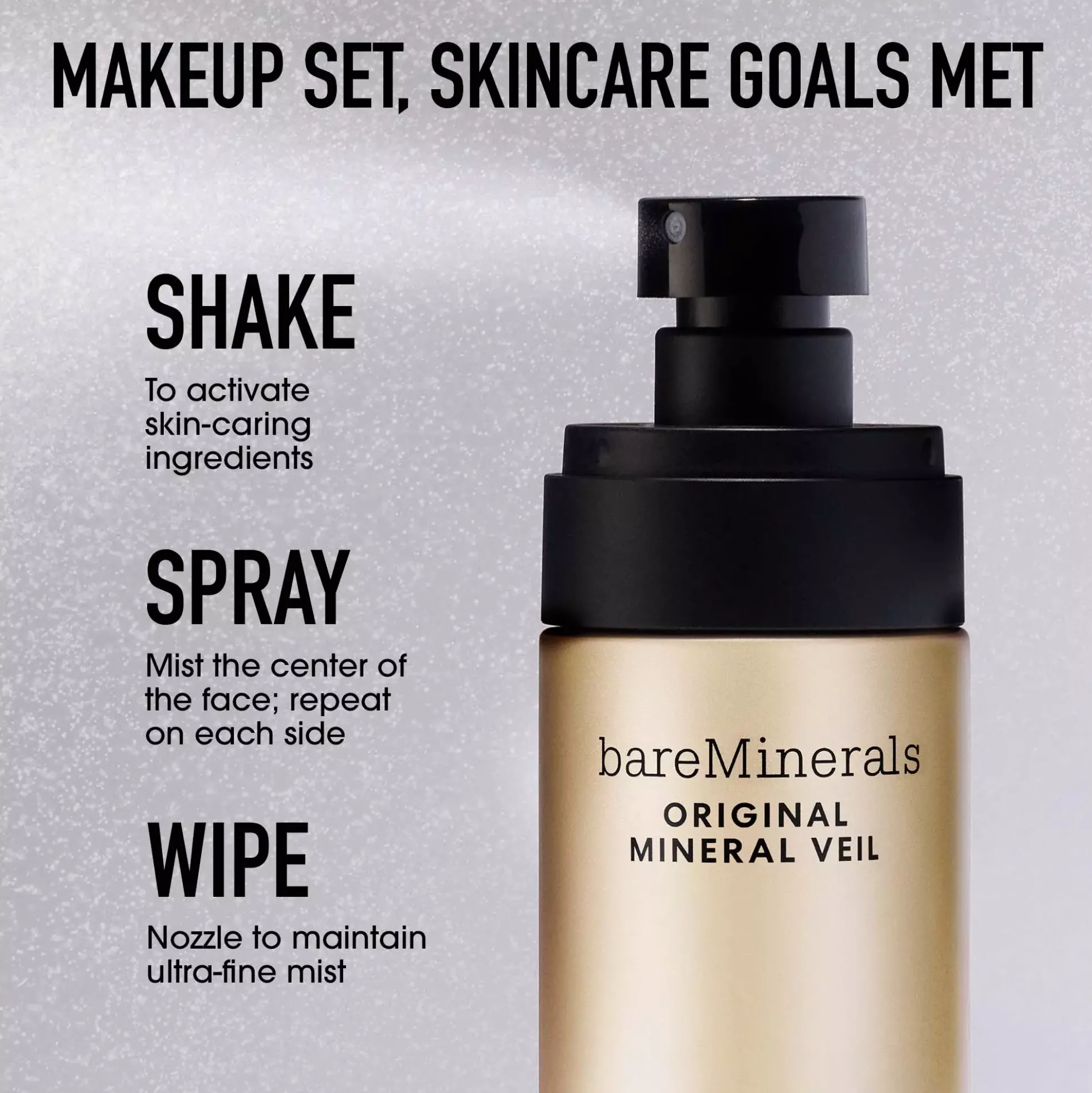 bareMineralsORIGINAL Mineral Veil 24HR Natural Matte Setting Spray 100 ml