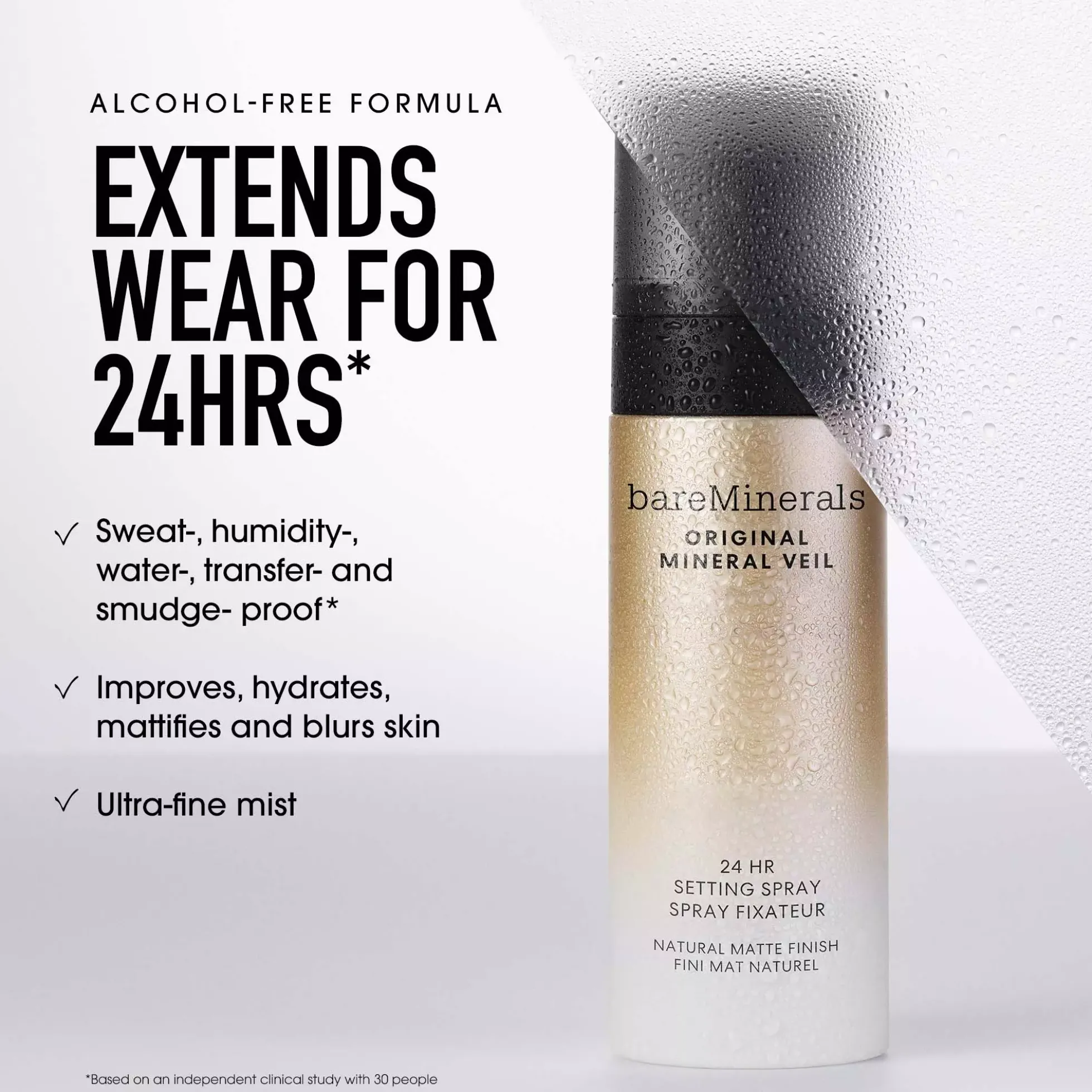 bareMineralsORIGINAL Mineral Veil 24HR Natural Matte Setting Spray 100 ml