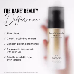 bareMineralsORIGINAL Mineral Veil 24HR Natural Matte Setting Spray 100 ml