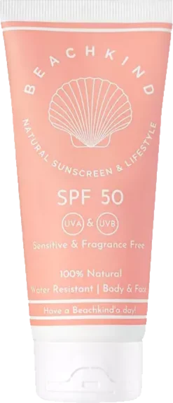Beachkind Natural sunscreen sensitive fragrance free SPF50 50 ml