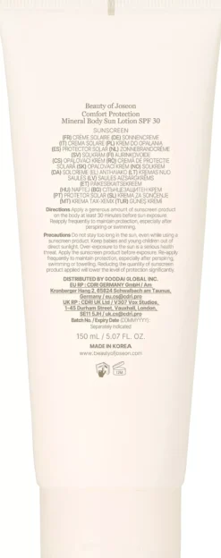 Beauty of Joseon Comfort Protection Mineral Body Sun Lotion SPF30 Face & Body 150 ml