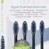 Beconfident Beconfident Regular Sonic 4-pack tandborsthuvud Svart, Soft-Medium