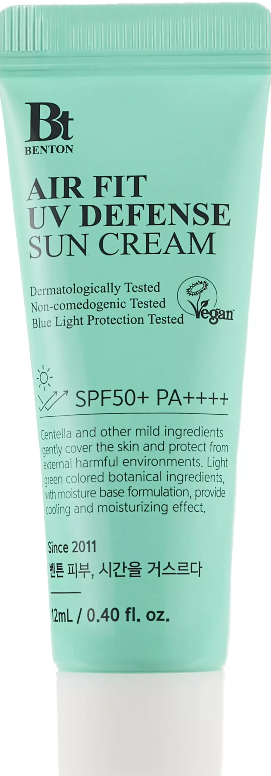 Benton Air Fit UV Defense Sun Cream Travel Size SPF50+ PA++++ 12 ml