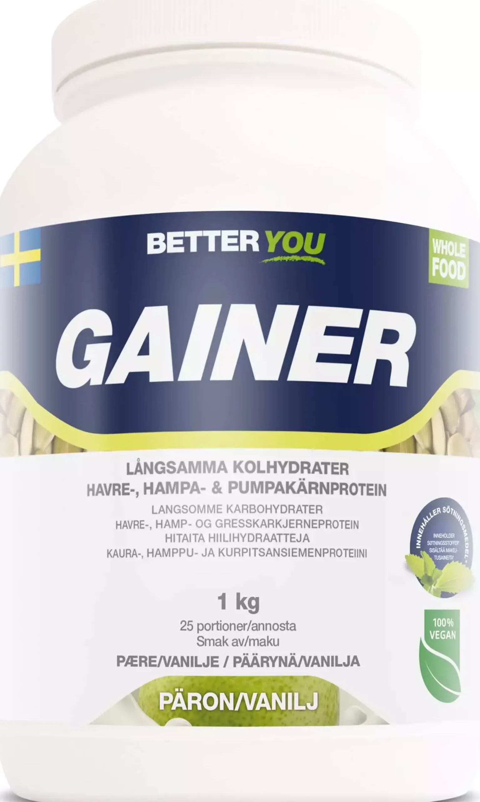 Better You Whole Food Gainer Päron/Vanilj 1000 g