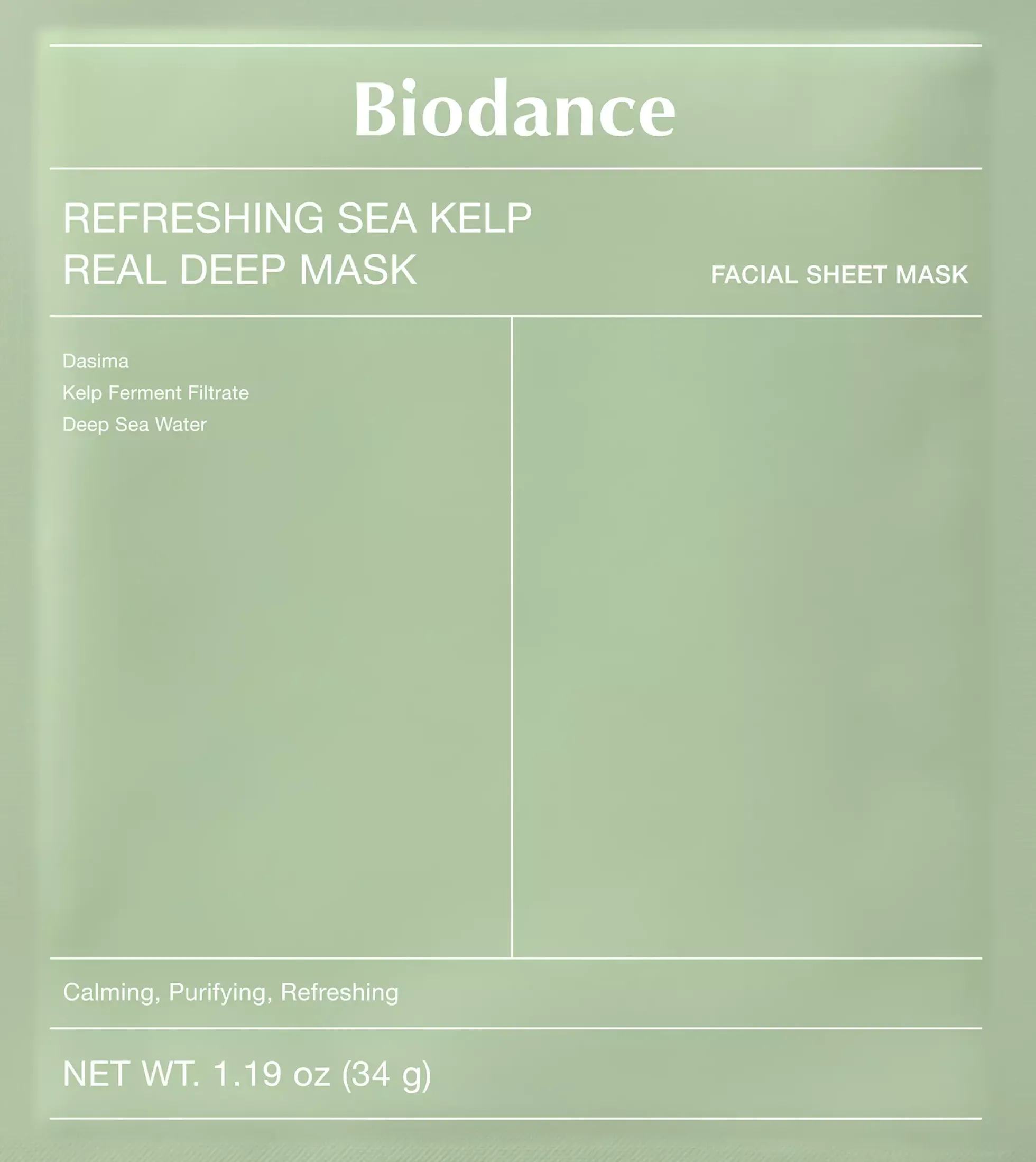 Biodance Refreshing Sea Kelp Real Deep Mask 34 g