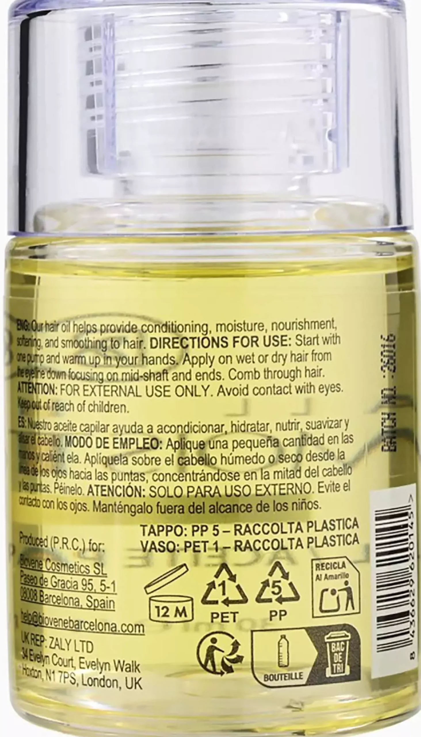 BiovèneB - BEST HAIR Moisture Unscented Hair Oil - All Hair 30 ml