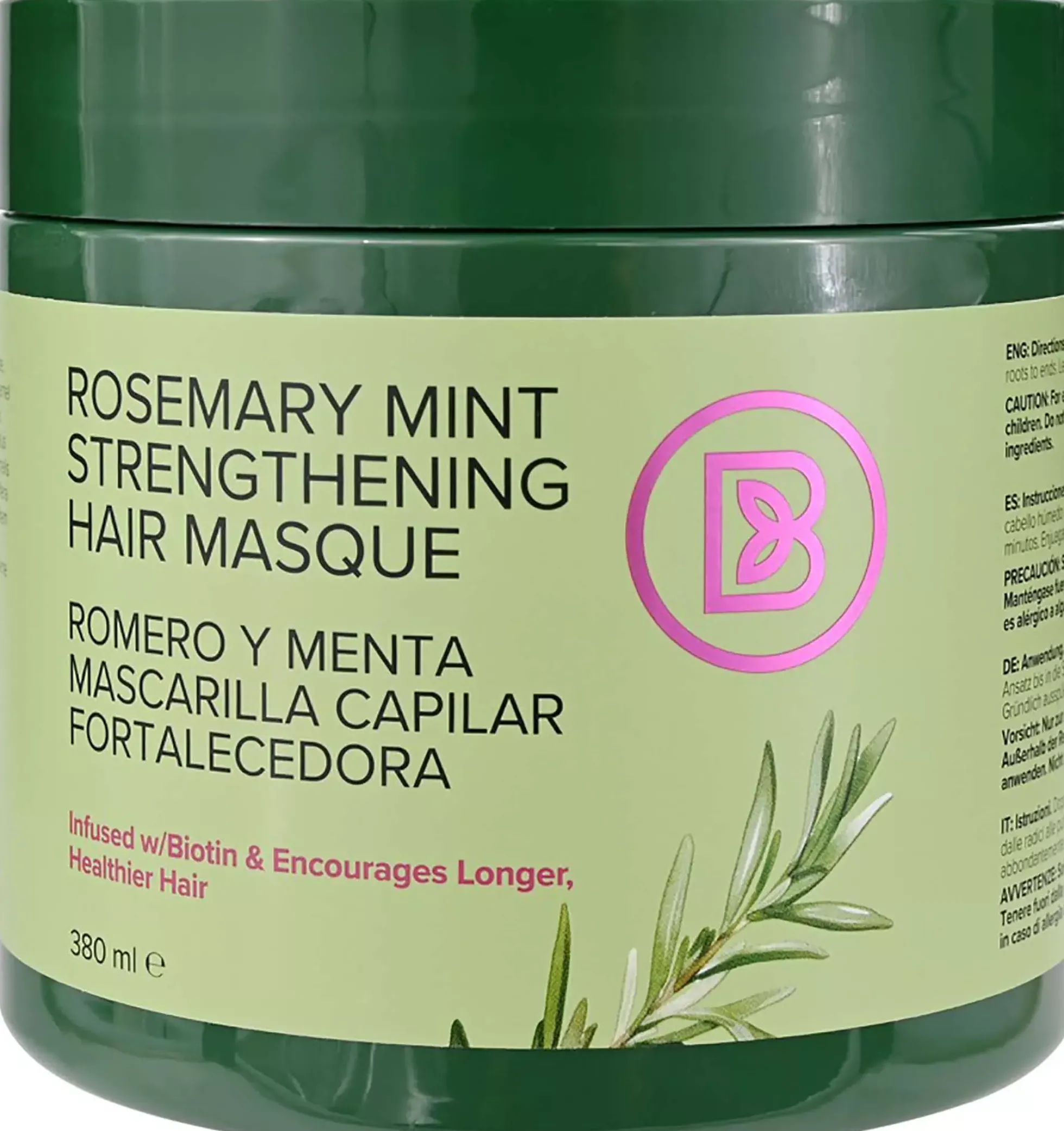 BiovèneB - BEST HAIR Rosemary Mint Strengthening Hair Masque 380 ml