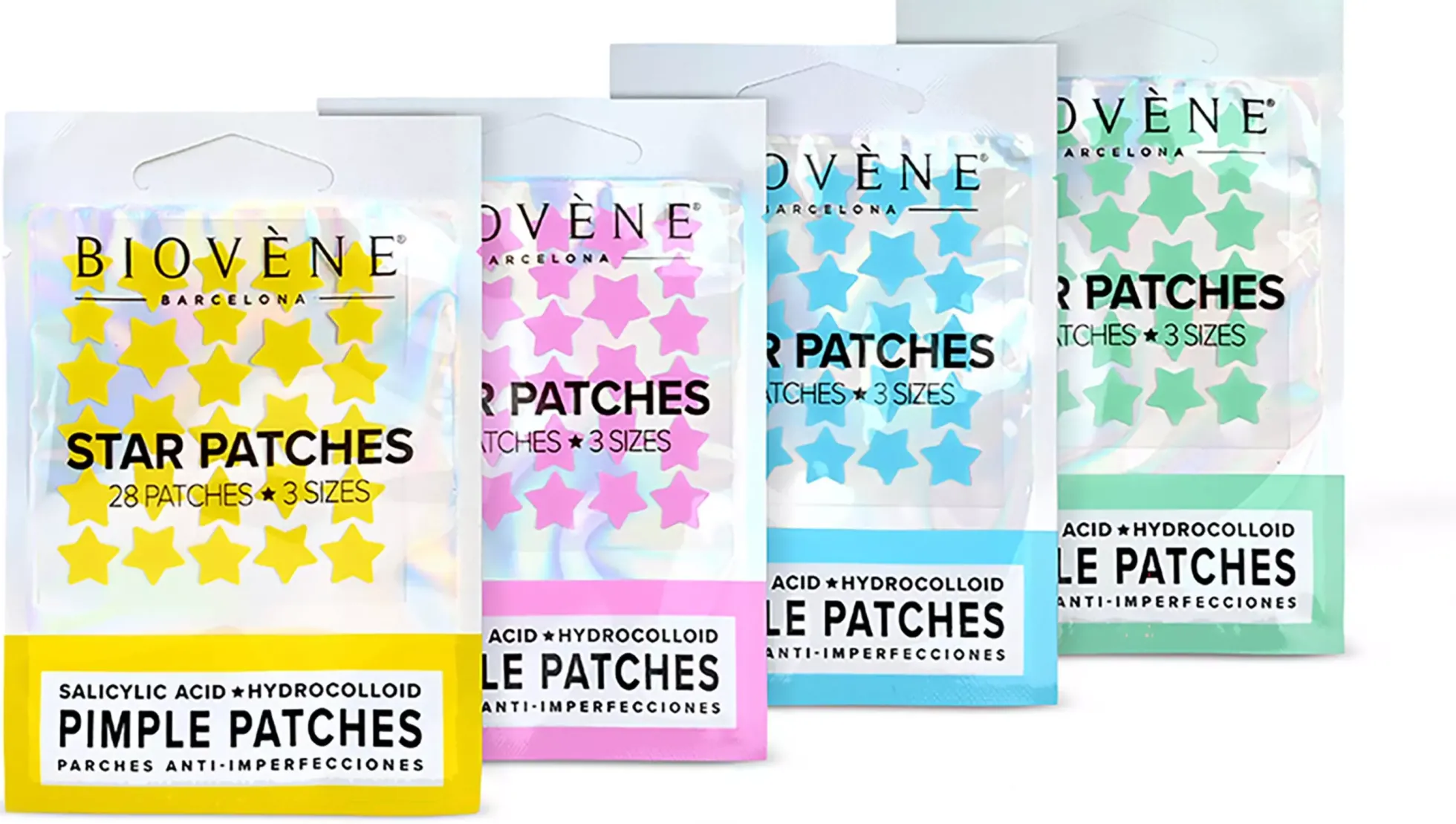 Biovène STAR PATCHES Pink Pimple Patches - Anti-Blemish Stars, 28 patches 1,3 g