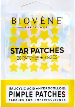 Biovène STAR PATCHES Yellow Pimple Patches - Anti-Blemish Stars, 28 patches 1,3 g