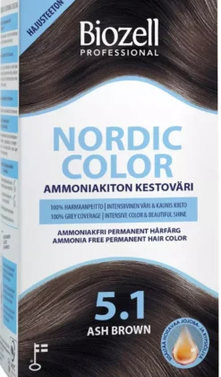BiozellNordic Color Permanent Hair Color Cool Mahogany 3.45