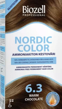 BiozellNordic Color Permanent Hair Color Warm chocolate 6.3