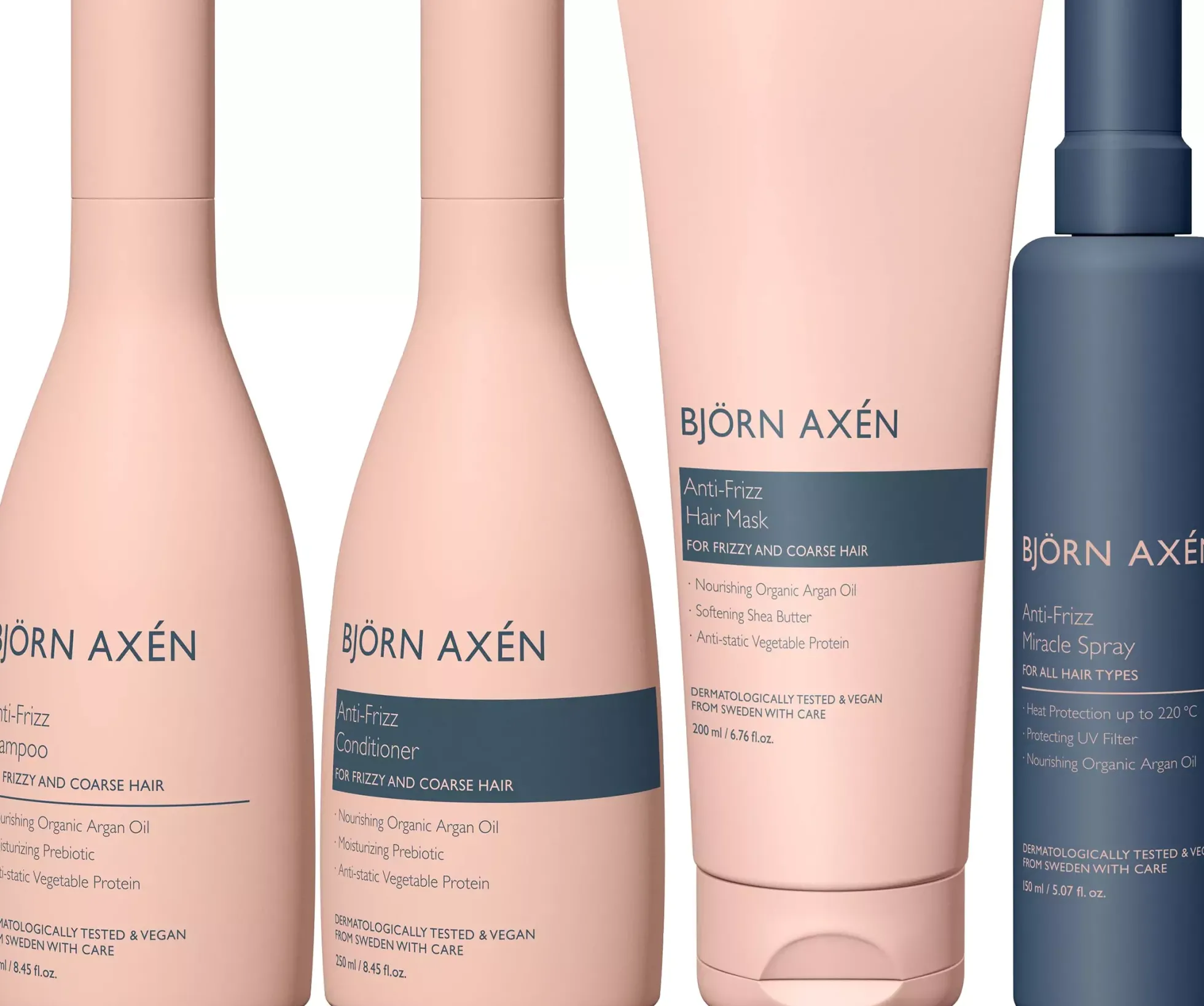 Björn Axén Anti-Frizz Bundle Shampoo 250 ml & Conditioner 250 ml & Mask 200 ml & Spray 150 ml
