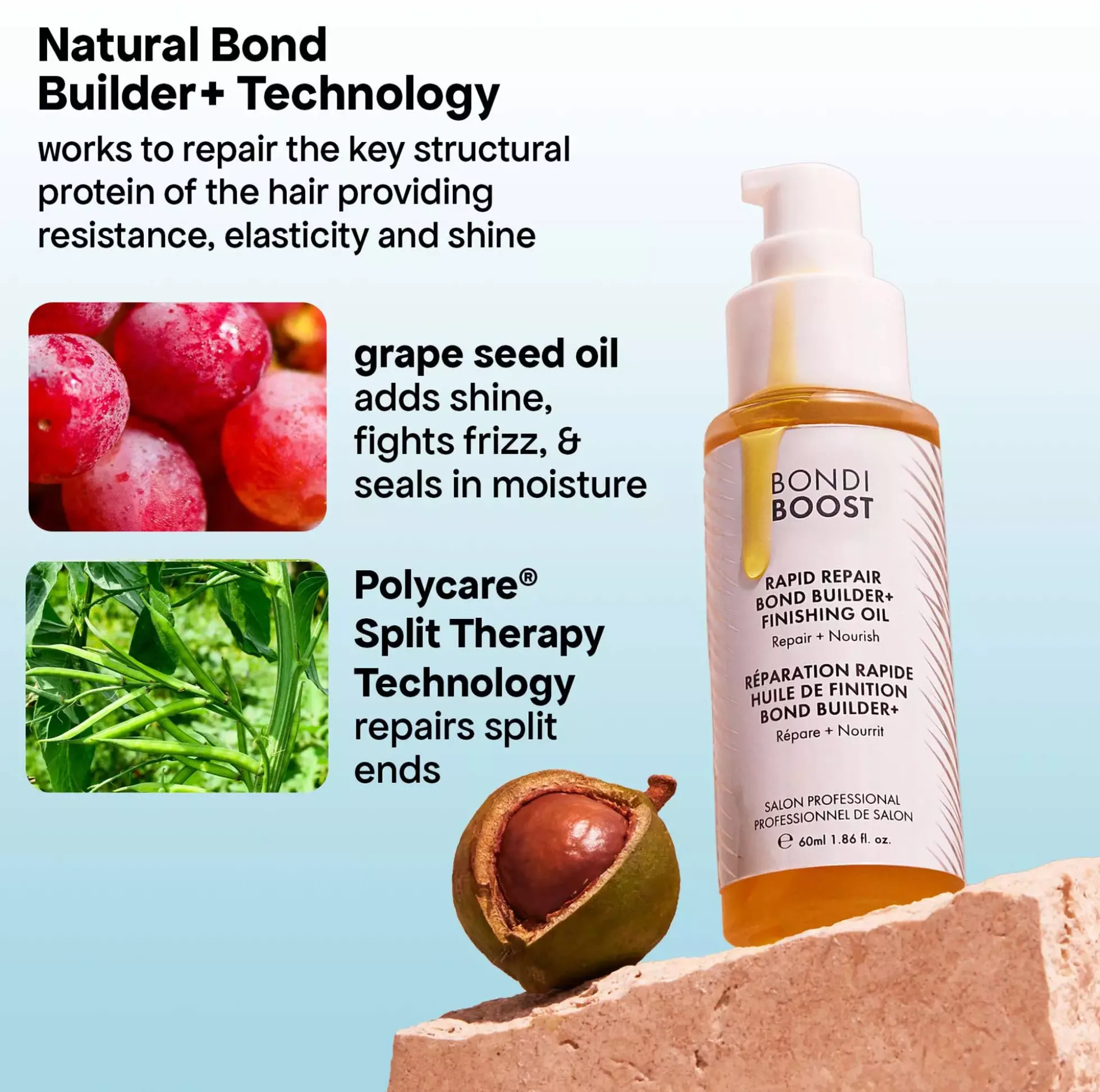 Bondi Boost Rapid Repair Finishing Oil For Dry/Damaged Hair 60 ml