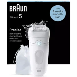Braun Silk-épil 5 Epilator For Easy Hair Removal Lasting Smooth Skin 5-011 White/Grey