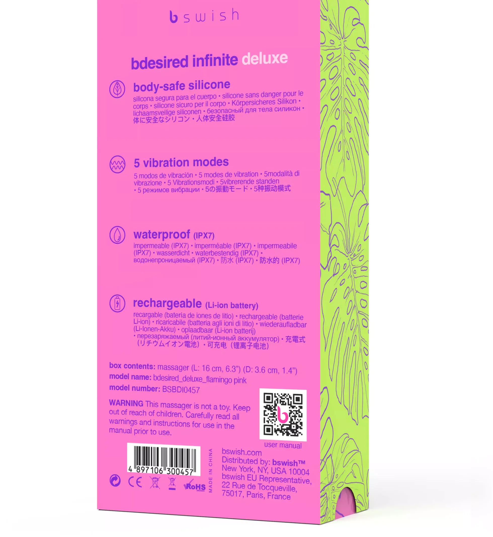 B Swish Bdesired Infinite Deluxe Pink Vibrator
