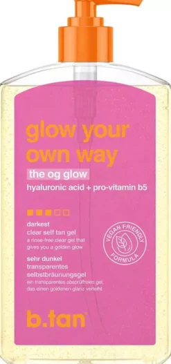 b.tan Glow Your Own Way Clear Self Tan Gel 473 ml