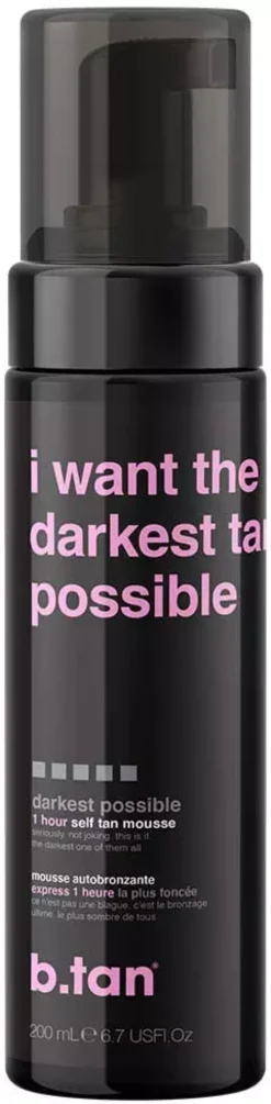 b.tan I Want The Darkest Tan Possible Self Tan Mousse 200 ml