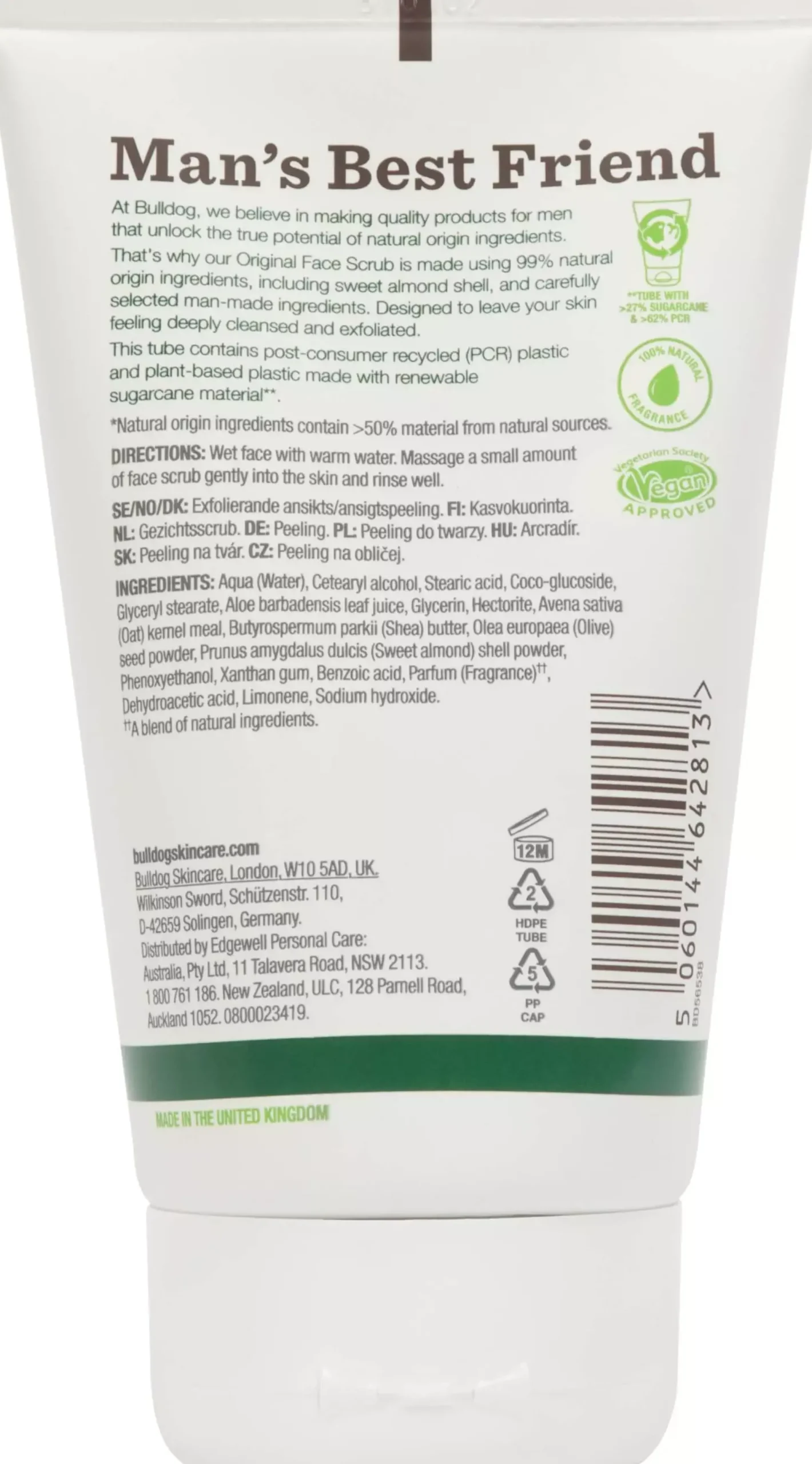 Bulldog Original Face Scrub 125 ml