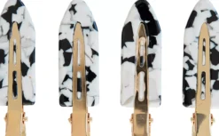 ByBarb 4-Set Of Make Up Clips Black and White