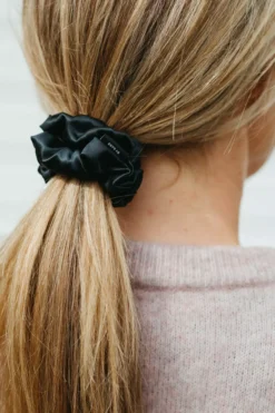 ByBarb Silk Hair Scrunchie Black