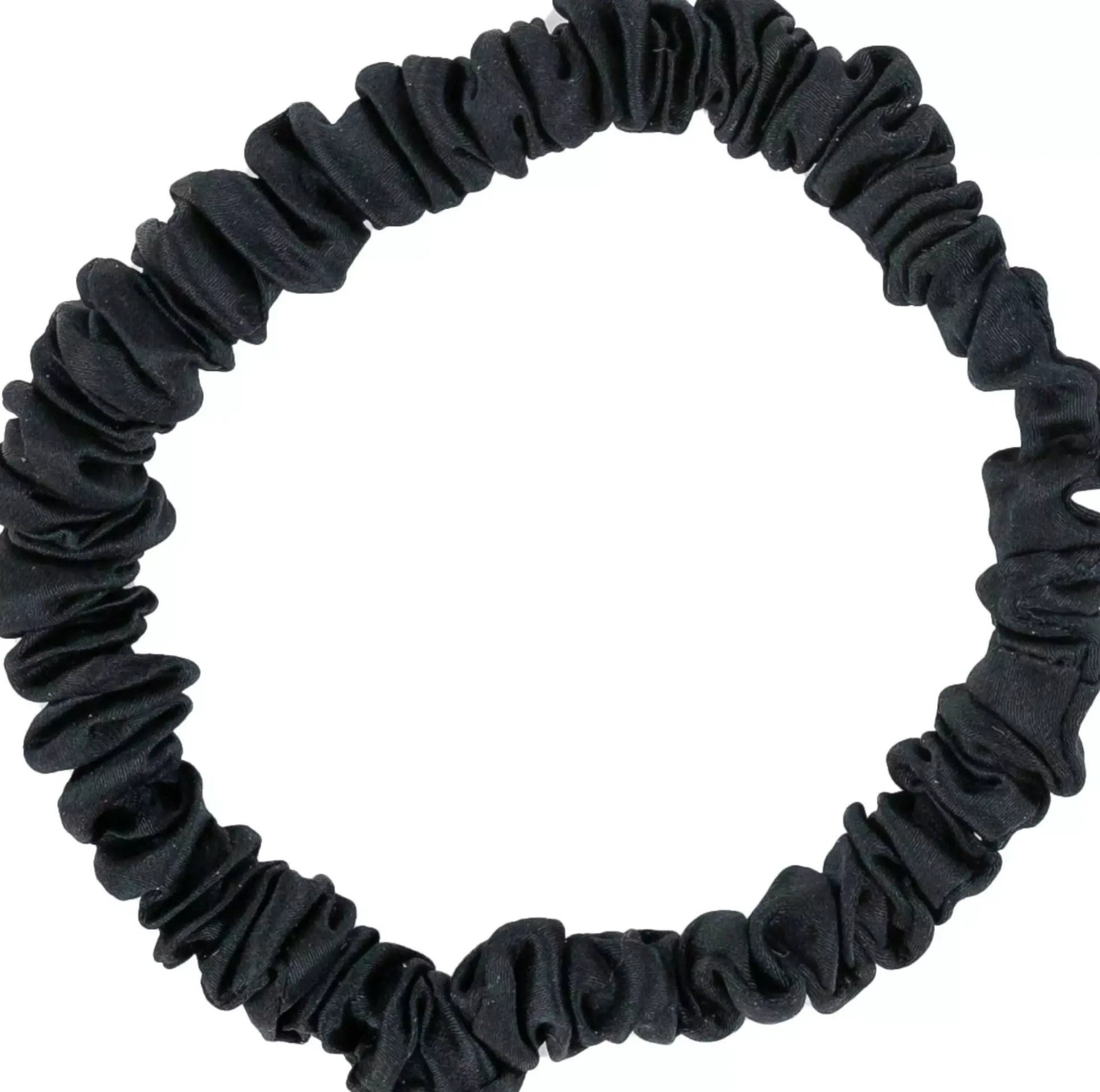 ByBarb Silk Hair Tie Thin Black 1-p