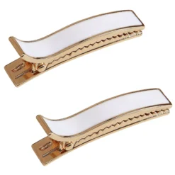 By Lyko Enameled Metal Hair Clips White