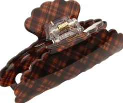By Lyko Hair Claw Acrylic Quilted Brown