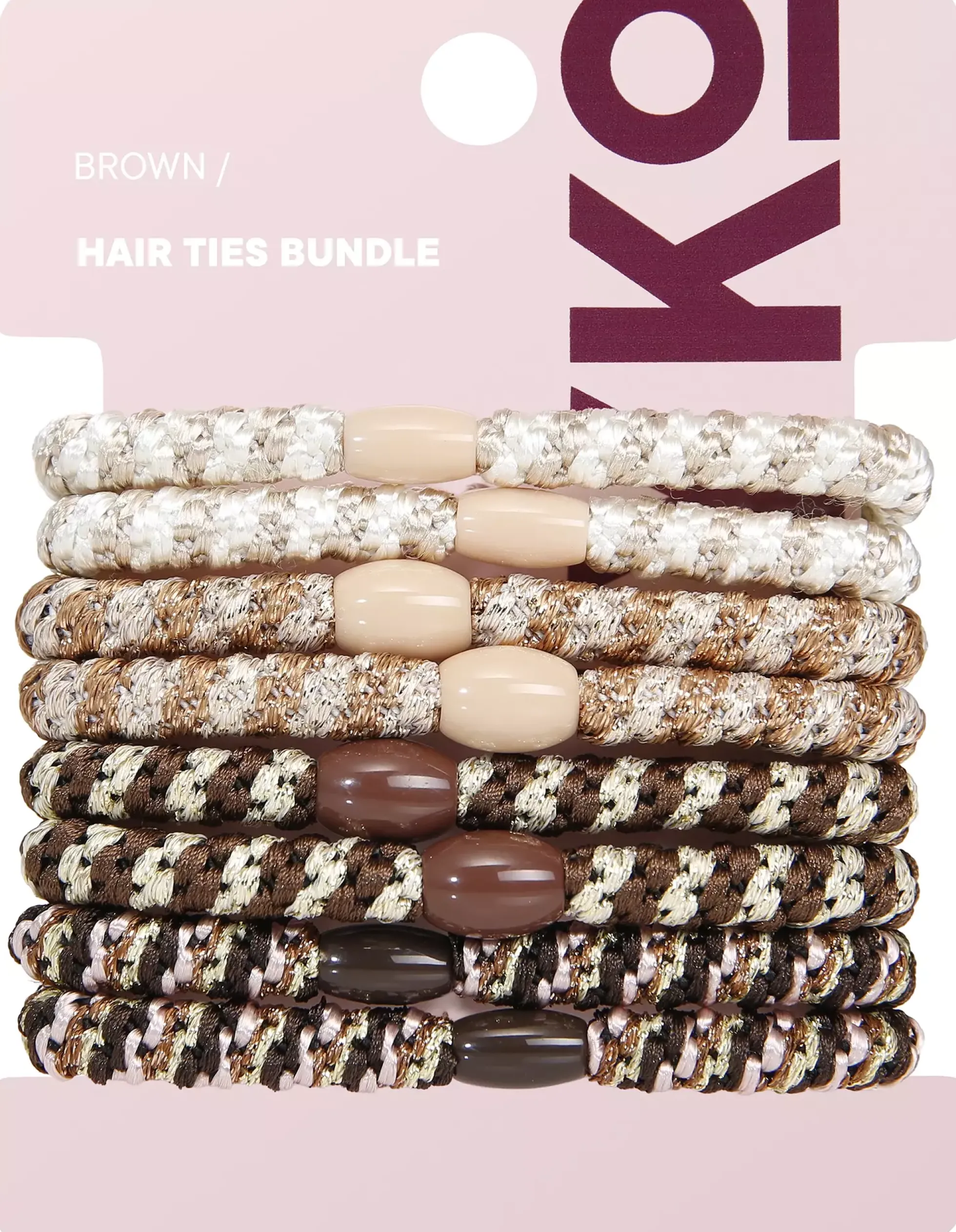 By Lyko Hair Ties Bundle Brown