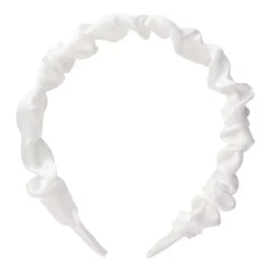 By Lyko Wrinkled Diadem White Satin