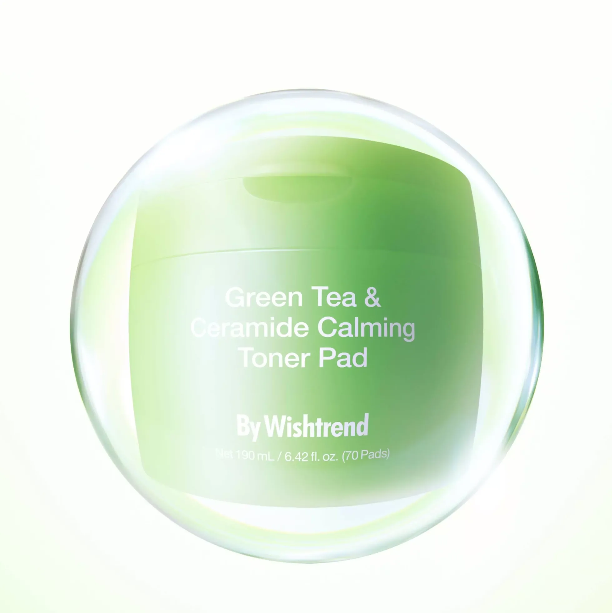 By Wishtrend Green Tea & Ceramide Calming Toner Pad 190 ml