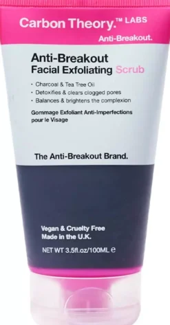 Carbon TheoryAnti Breakout Charcoal & Tea Tree Oil Breakout Control Facial Exfoliating Scrub 100 ml