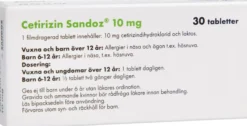 Cetirizin Sandoz 10mg 30 st