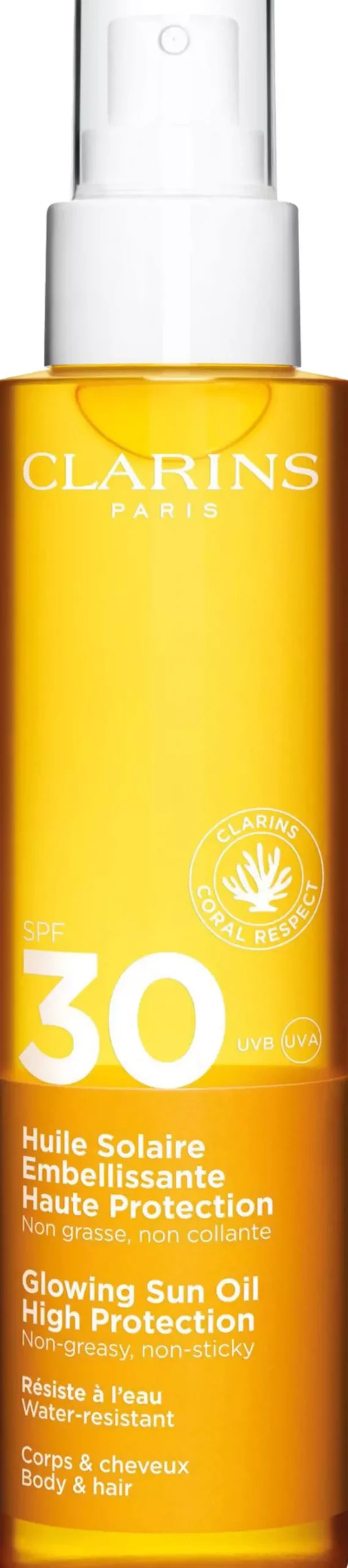 Clarins Glowing Sun Oil Body & Hair SPF 30 150 ml