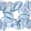 Cloud & Glow Silk Scrunchies 4 cm Sky Blue