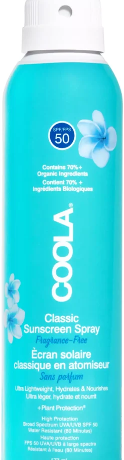 COOLA Classic Body Spray Fragrance-Free SPF 50 177 ml