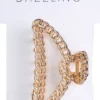 Dazzling Colored Hair Clip Gold