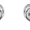 Dazzling Earring Silver Col, Studs As A Knot