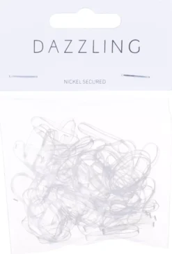Dazzling Elastic Hair Ties 75 pcs Transparent