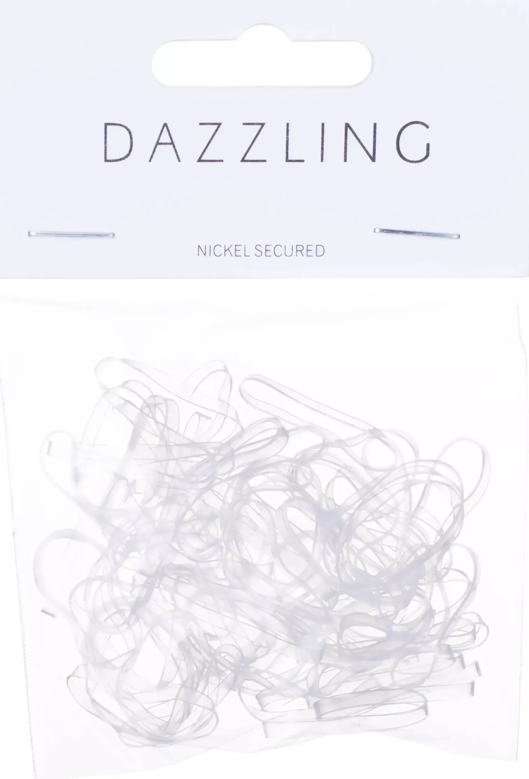 Dazzling Elastic Hair Ties 75 pcs Transparent