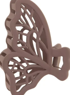 Dazzling Hair Clip Butterfly Beige