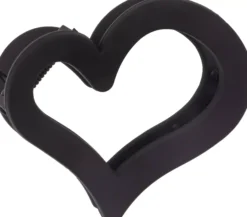 Dazzling Hair Clip Heart Black